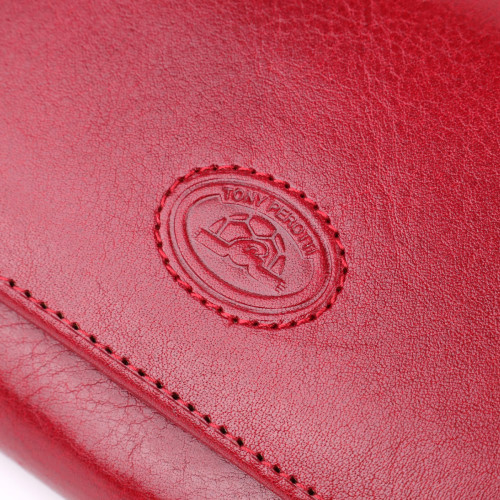 Вместительный женский кошелек из глянцевой натуральной кожи Tony Perotti 20893_1 (1911 rosso) Красный