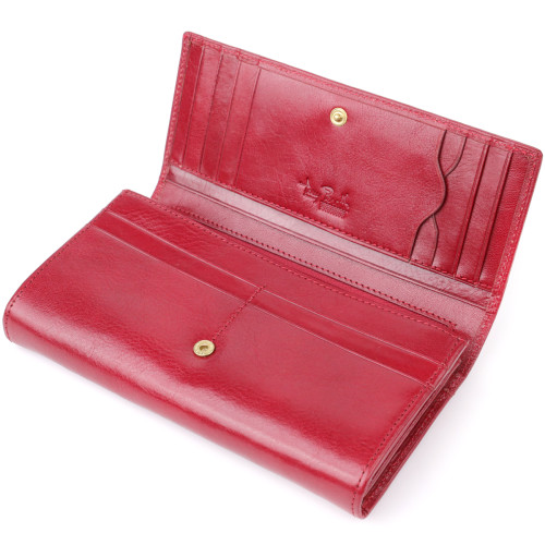 Вместительный женский кошелек из глянцевой натуральной кожи Tony Perotti 20893_1 (1911 rosso) Красный