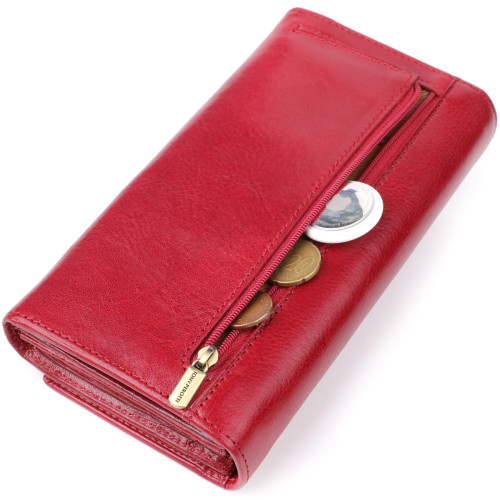 Вместительный женский кошелек из глянцевой натуральной кожи Tony Perotti 20893_1 (1911 rosso) Красный