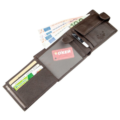 Гаманець горизонтальний чоловічий шкіряний TAILIAN 19005 Коричневий