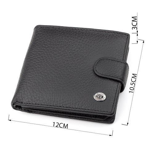 Мужской кошелек ST Leather 18345 (ST153) кожаный Черный