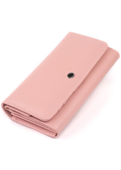 Кошелек кожаный в два сложения женский ST Leather 19290 Пудровый