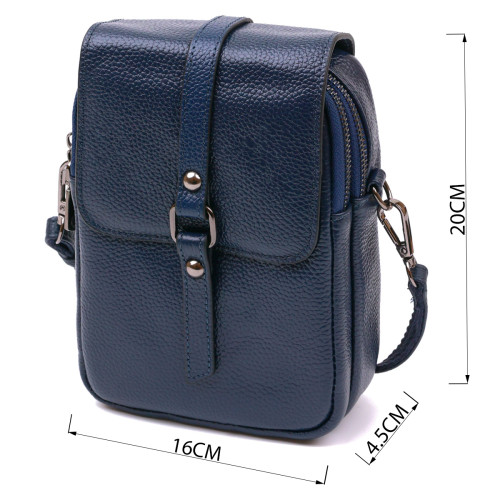 Сумка мужская из кожи Vintage 20694 Синий