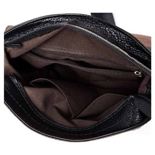 Сумка мужская вертикальная с тиснением под рептилию Vintage 14715 Черная