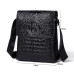 Сумка мужская вертикальная с тиснением под рептилию Vintage 14715 Черная