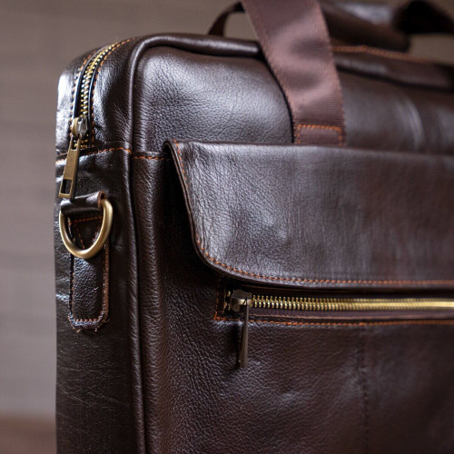 Сумка чоловіча під ноутбук Vintage 14751 Коричнева