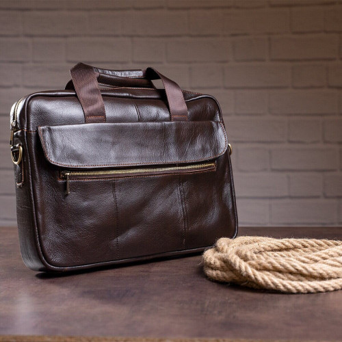 Сумка чоловіча під ноутбук Vintage 14751 Коричнева
