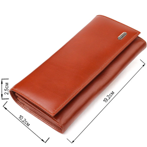 Женское портмоне с монетницей из натуральной кожи CANPELLINI 21532 Коричневое