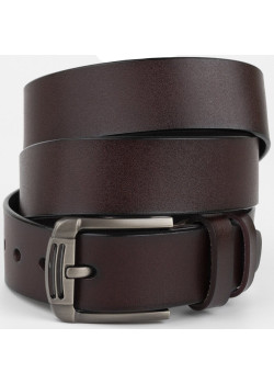  Ремень мужской с затемненной пряжкой механика Vintage 20313 Коричневый