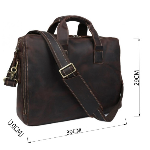 Сумка Vintage 14567 из винтажной кожи Коричневая