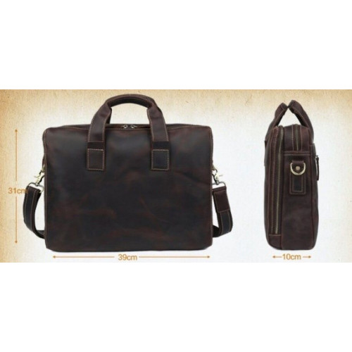 Сумка Vintage 14567 из винтажной кожи Коричневая