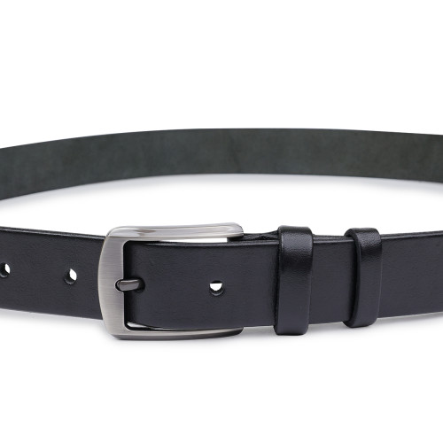 Классический кожаный ремень для мужчин Vintage 20706 Черный