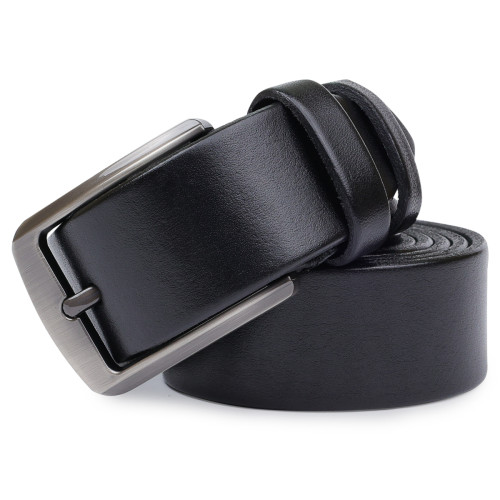 Классический кожаный ремень для мужчин Vintage 20706 Черный