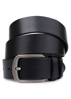 Кожаный стильный ремень для мужчин Vintage 20725 Черный