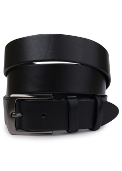 Стильный кожаный мужской ремень Vintage 20747 Черный