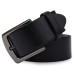 Стильный кожаный мужской ремень Vintage 20747 Черный