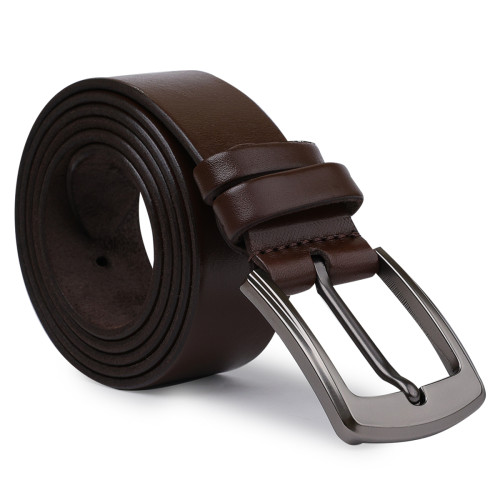 Гладкий мужской ремень Vintage 20748 Коричневый