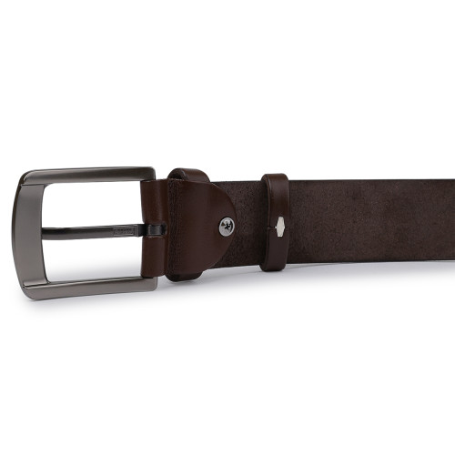 Гладкий мужской ремень Vintage 20748 Коричневый