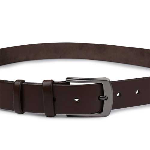 Гладкий мужской ремень Vintage 20748 Коричневый