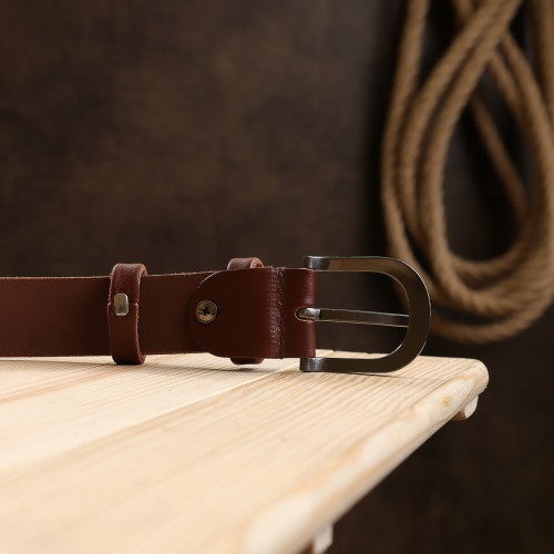 Ремень женский из натуральной кожи Vintage 20784 Коричневый