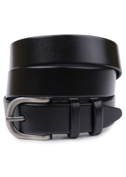 Ремень из натуральной кожи для женщин Vintage 20785 Черный