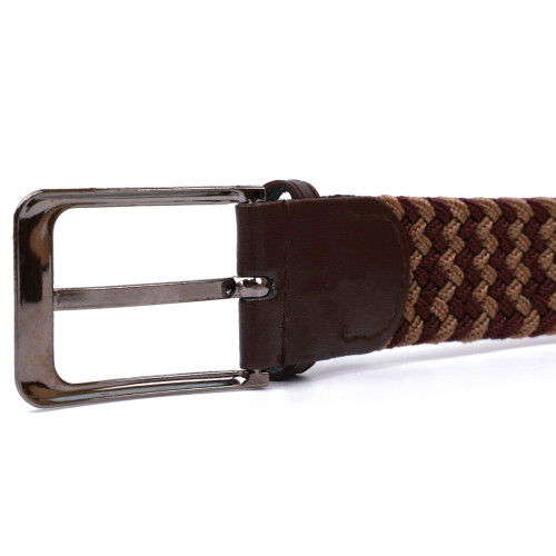 Красивый текстильный ремень Vintage 20813 Коричневый