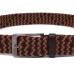 Красивый текстильный ремень Vintage 20813 Коричневый