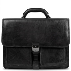 Мужской деловой портфель Tony Perotti натуральная кожа Italico 8013/42 (90379) Черный
