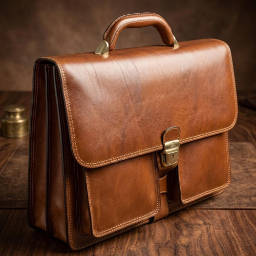 Мужской деловой портфель Tony Perotti Italico 8013/42 (90388) Коньячный