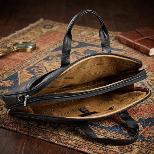 Мужской портфель из натуральной кожи Tony Perotti Italico 7044-40 nero (90641) Черный