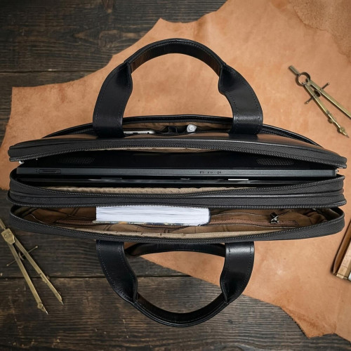 Мужской портфель из натуральной кожи Tony Perotti Italico 7044-40 nero (90641) Черный