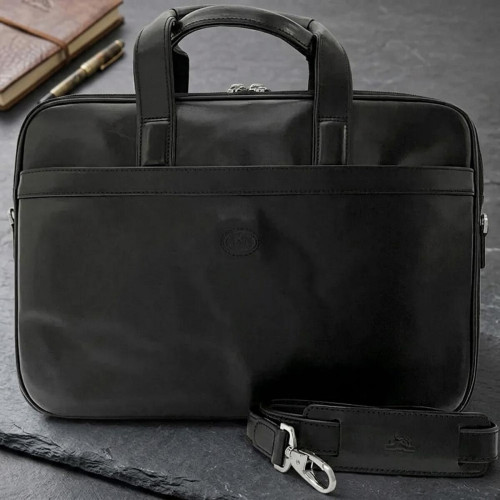 Мужской портфель из натуральной кожи Tony Perotti Italico 7044-40 nero (90641) Черный