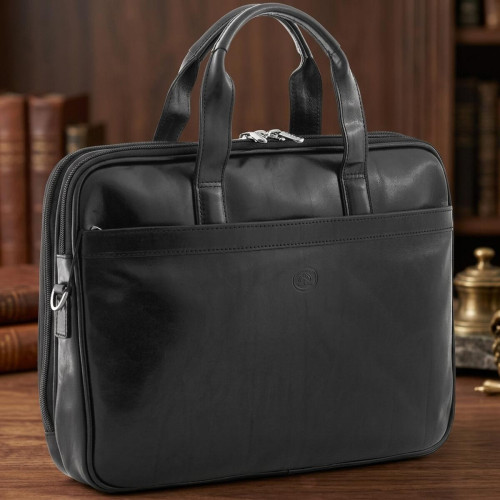 Мужской портфель из натуральной кожи Tony Perotti Italico 7044-40 nero (90641) Черный