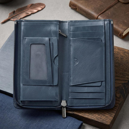 Вертикальное портмоне Tony Perotti Newcontatto 3598 navy (90647) Темно-синее