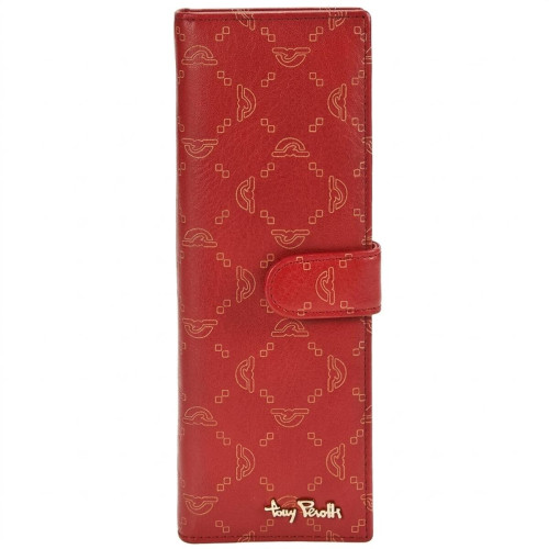 Визитница на кнопке Tony Perotti Luxury 2639 rosso (90387) Красная