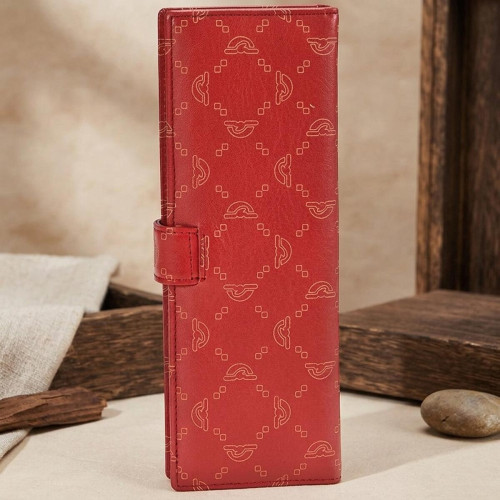 Визитница на кнопке Tony Perotti Luxury 2639 rosso (90387) Красная