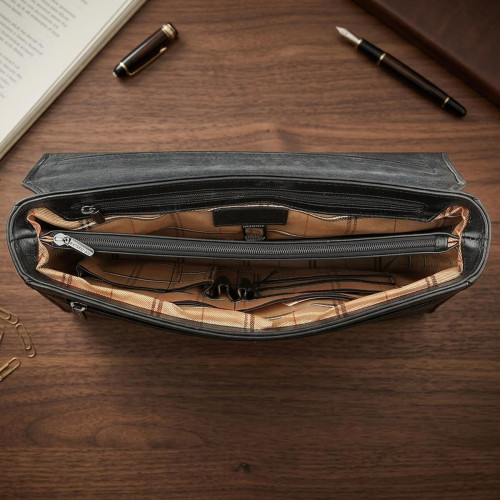 Мужской портфель из натуральной кожи Tony Perotti Italico 9276G-35 (90416) Черный
