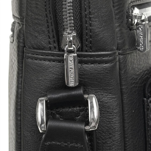 Чоловіча шкіряна сумка Tony Perotti New Contatto 9058G-26 (90424) Чорна