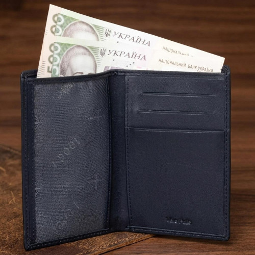 Мужское портмоне Tony Perotti из натуральной кожи Cortina 5015 nero (90227) Черное