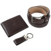 Подарочный набор Tony Perotti Italico Кошелек+Ремень+Брелок (534E-51+KR133+200/35) Коричневый