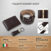Подарочный набор Tony Perotti Italico Кошелек+Ремень+Брелок (534E-51+KR133+200/35) Коричневый