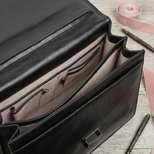 Мужской деловой портфель Tony Perotti 8009/42 nero (90377) Черный
