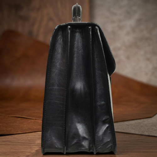 Мужской деловой портфель Tony Perotti 8009/42 nero (90377) Черный